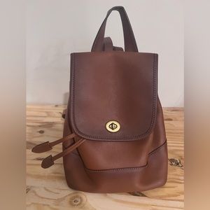 Leather Coach Backpack